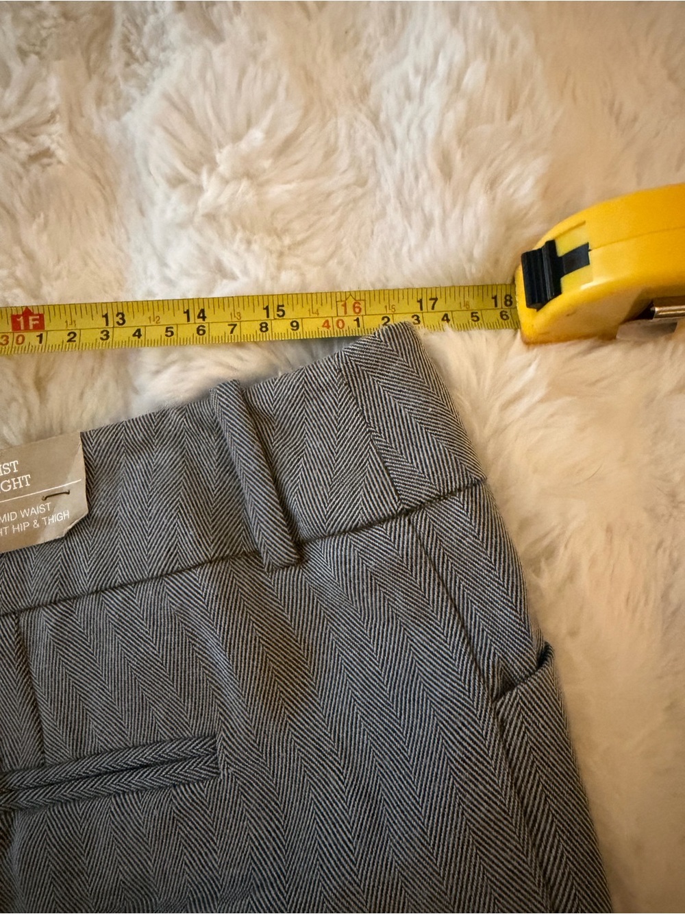 New size 12 women’s pants Classic Gray Dress/work Pants. Straight Leg. Mid waist - Picture 7 of 8